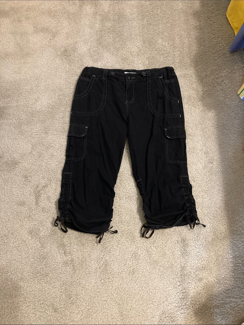 UNIONBAY Black Cargo Crop Pants